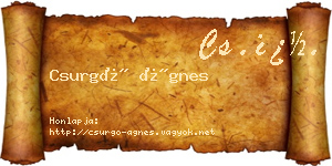 Csurgó Ágnes névjegykártya
